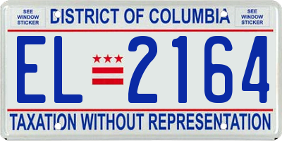 DC license plate EL2164