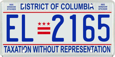 DC license plate EL2165