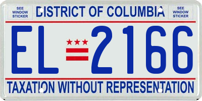 DC license plate EL2166