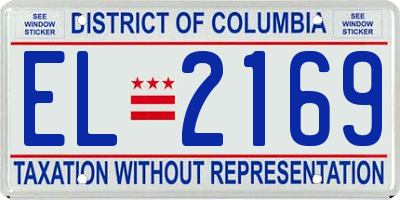 DC license plate EL2169