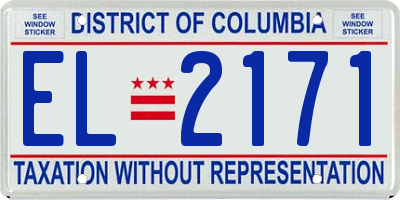 DC license plate EL2171