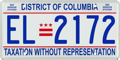 DC license plate EL2172