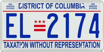 DC license plate EL2174