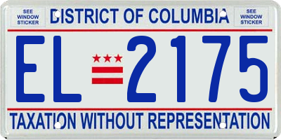 DC license plate EL2175