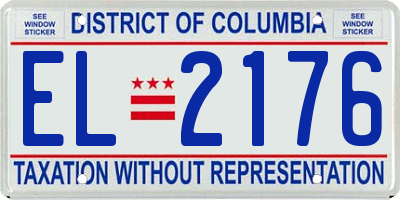 DC license plate EL2176