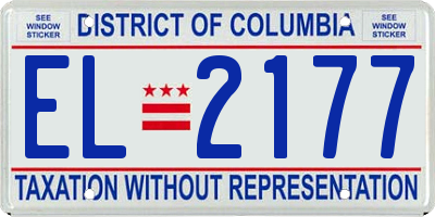 DC license plate EL2177