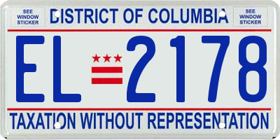 DC license plate EL2178