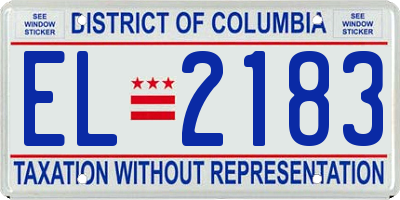 DC license plate EL2183