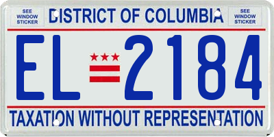 DC license plate EL2184