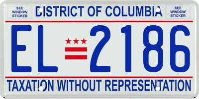 DC license plate EL2186