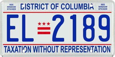 DC license plate EL2189