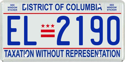 DC license plate EL2190