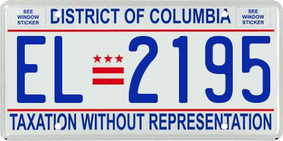 DC license plate EL2195