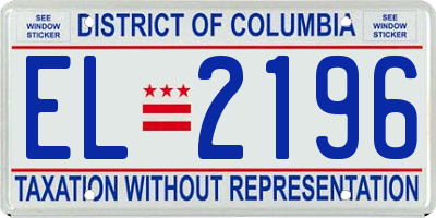 DC license plate EL2196