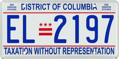 DC license plate EL2197