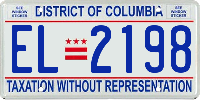 DC license plate EL2198