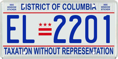 DC license plate EL2201