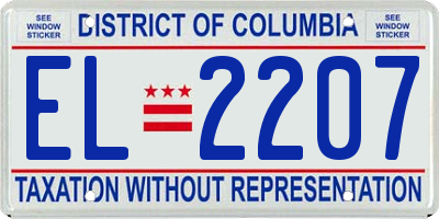 DC license plate EL2207