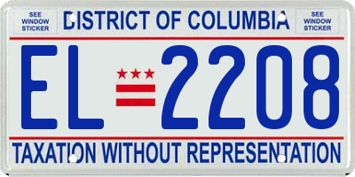 DC license plate EL2208