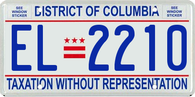 DC license plate EL2210