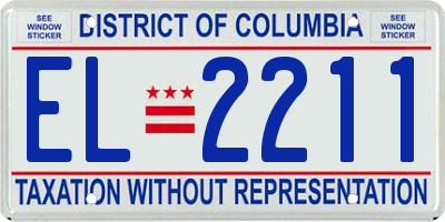 DC license plate EL2211