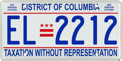 DC license plate EL2212