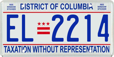 DC license plate EL2214