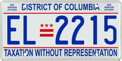 DC license plate EL2215