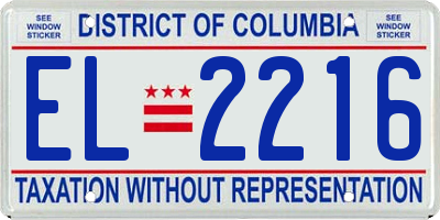 DC license plate EL2216