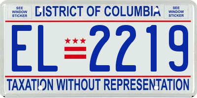 DC license plate EL2219