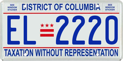 DC license plate EL2220