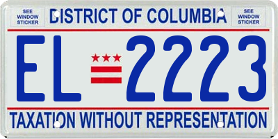 DC license plate EL2223