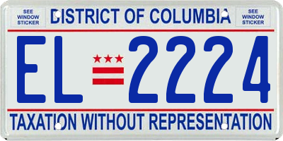 DC license plate EL2224