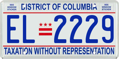 DC license plate EL2229