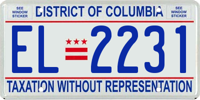 DC license plate EL2231