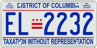 DC license plate EL2232