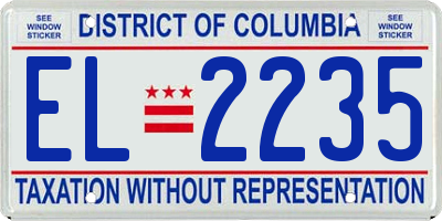 DC license plate EL2235