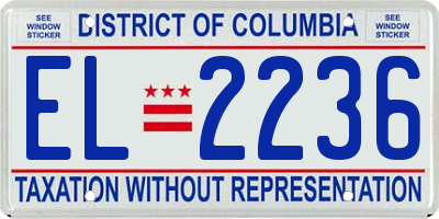 DC license plate EL2236