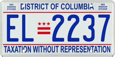 DC license plate EL2237