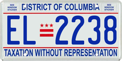 DC license plate EL2238