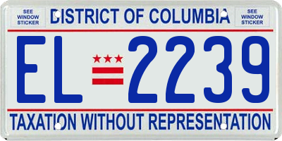 DC license plate EL2239