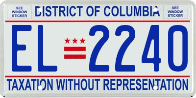 DC license plate EL2240