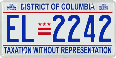 DC license plate EL2242