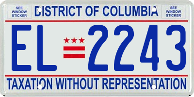 DC license plate EL2243