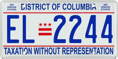 DC license plate EL2244