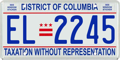 DC license plate EL2245