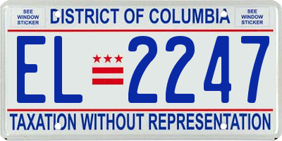 DC license plate EL2247