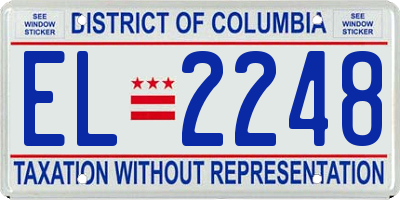 DC license plate EL2248