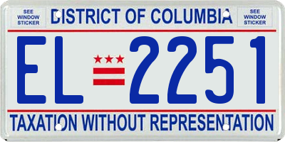 DC license plate EL2251