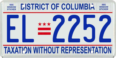 DC license plate EL2252